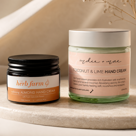 Indie + Mae and The Herb Farm Her & Her Duo with two natural hand creams