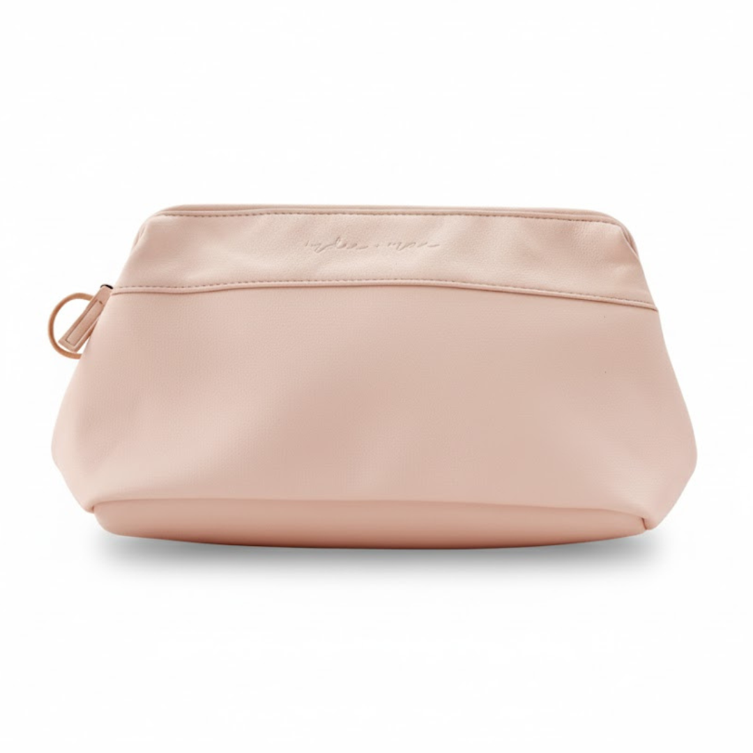 Pink pouch with a brand name on a white background | Indie + Mae | Gifts Under $50