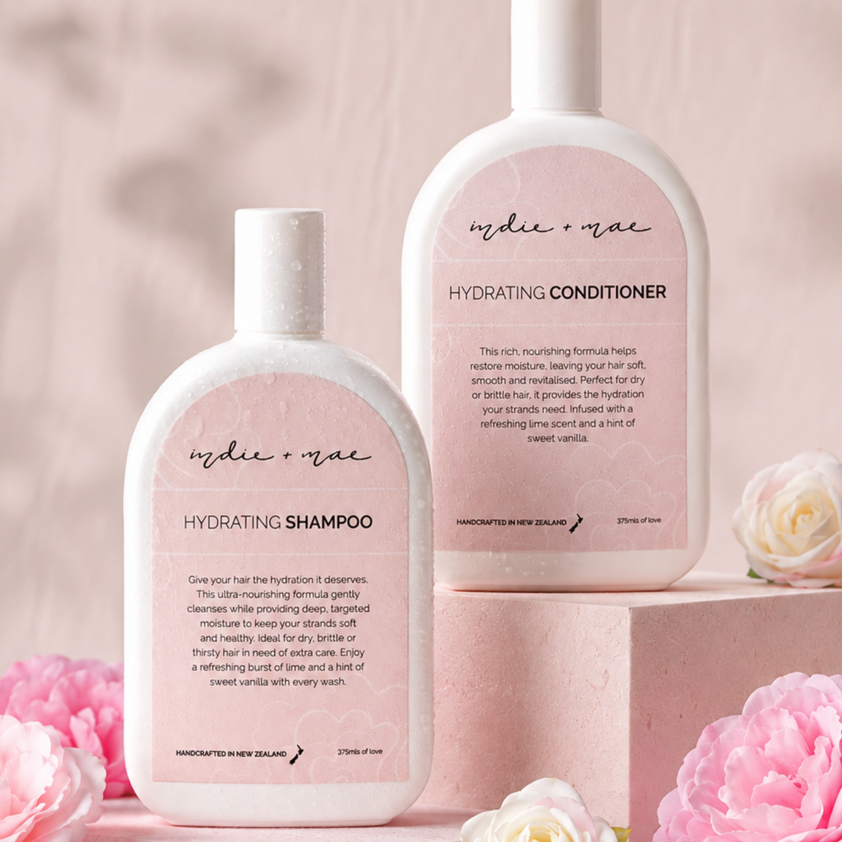 Indie + Mae Hydrating Duo with shampoo and conditioner, alternative product view
