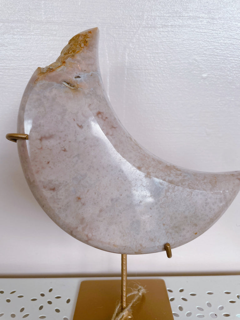 Moon Crescent On Brass stand